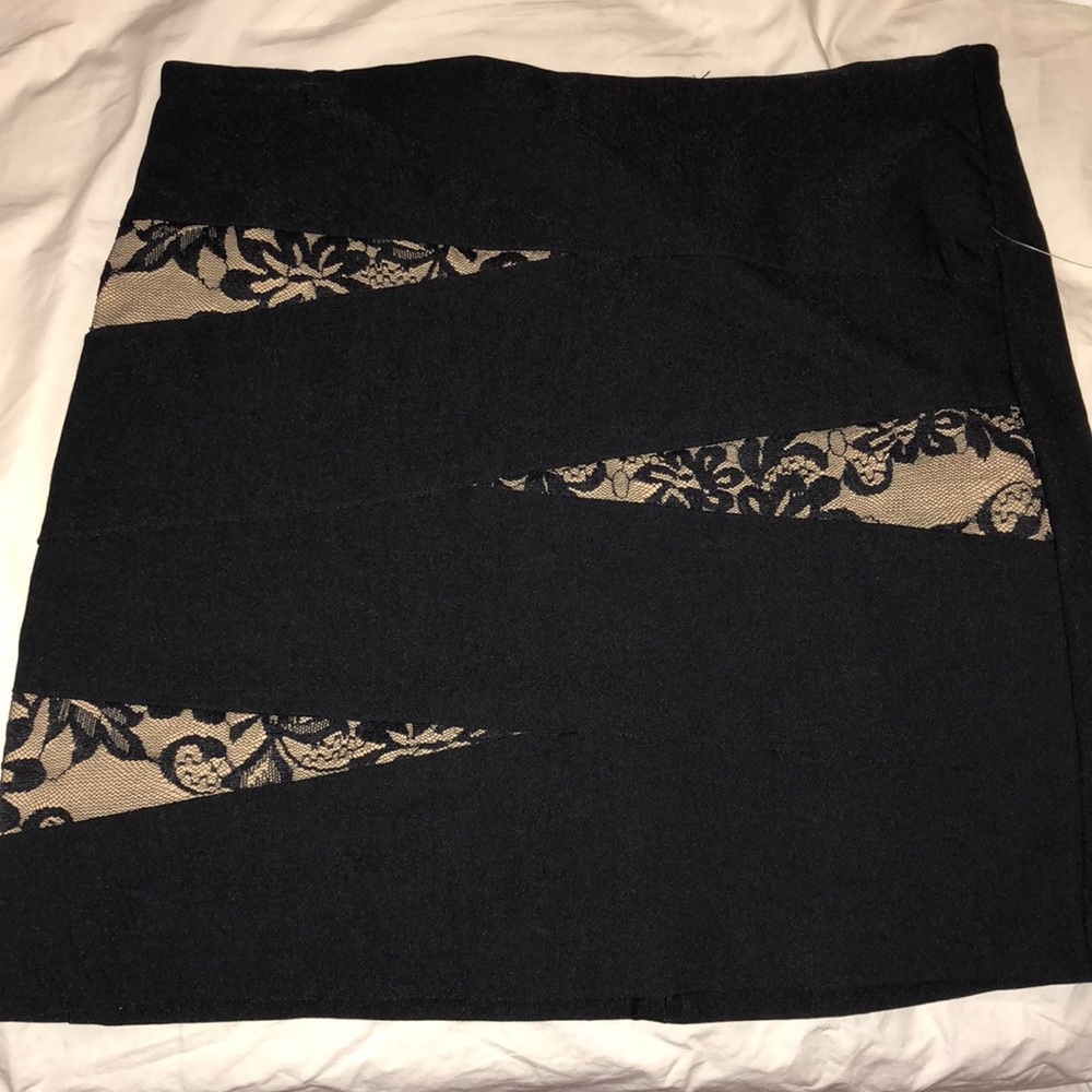 Black mini skirt